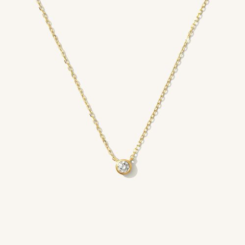 Diamond Bezel Necklace