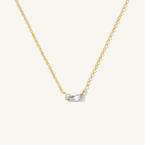 Dainty Baguette Necklace
